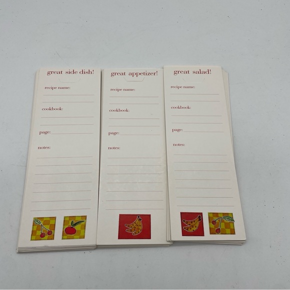 Recipe Cookbook Bookmarks Markers 70 Cardboard - Picture 2 of 7